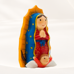Estatua de la Virgen de Guadalupe, Morenita del Tepeyac, con su representación mariana tradicional.